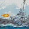 Military Warship Diamond Painting