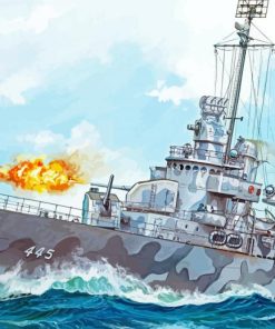 Military Warship Diamond Painting