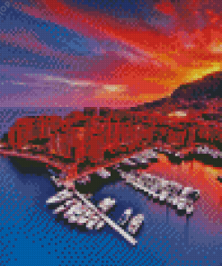 Monaco At Sunset Diamond Painting