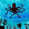 Octopus Silhouette Diamond Painting