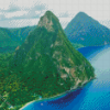 Pitons St Lucia Diamond Painting