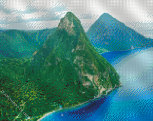 Pitons St Lucia Diamond Painting