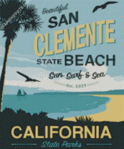 San Clemente Beach Diamond Painting