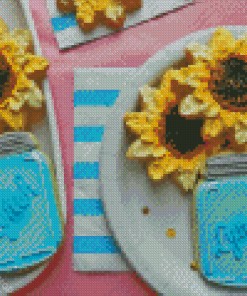 Sunflower Cake Diamond Painting