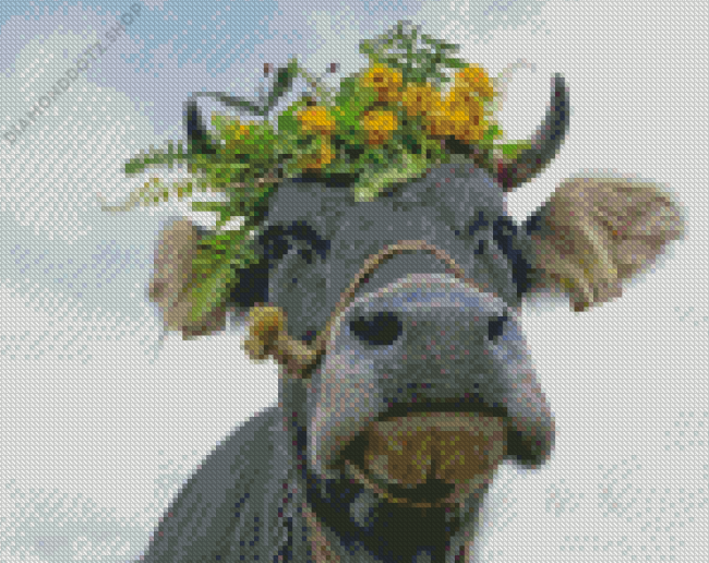 Animals Flower Crown Diamond Painting