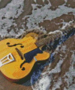 Beach Waves Guitar Diamond Painting