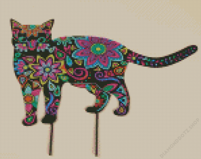 Mandala Cat Diamond Painting