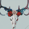 Floral Deer Skull Diamond Painting