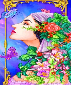 Floral Woman Diamond Painting