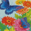 Flowers And Butterflies Diamond Painting