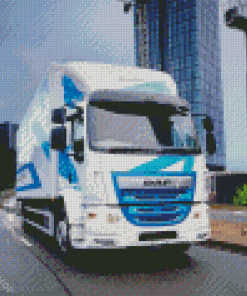 White Trucks Daf Diamond Painting