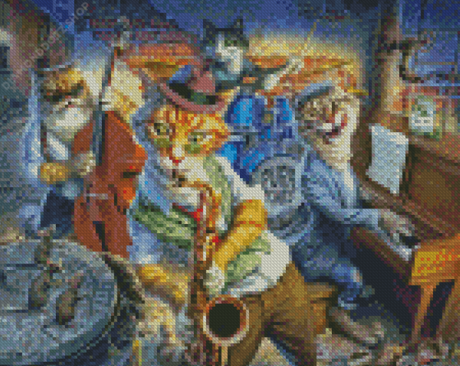 Alley Cats Music Diamond Painting