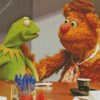 Fozzie Bear And Kermit Diamond Painting