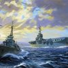 Military Ships In Ocean Diamond Painting