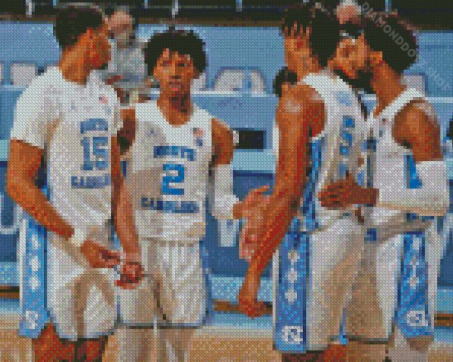 NC Tar Heels Basketball Diamond Painting