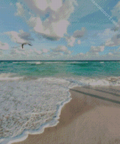 Beach Flying Bird Diamond Painting
