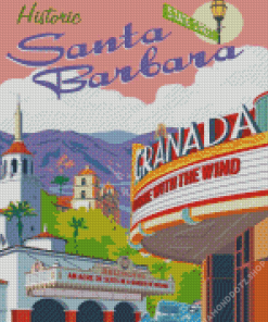 Santa Barbara Poster Diamond Painting