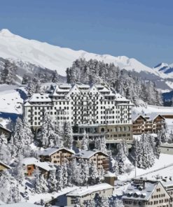 Snowy Saint Moritz Diamond Painting
