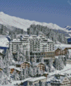 Snowy Saint Moritz Diamond Painting