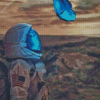 Spaceman With Butterfly Diamond Painting