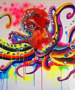 Splatter Octopus Diamond Painting