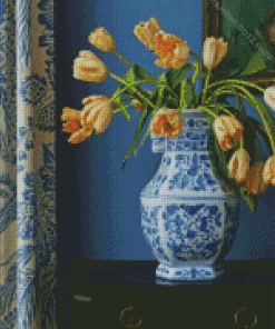 Tulips In Chinese Vase Diamond Painting