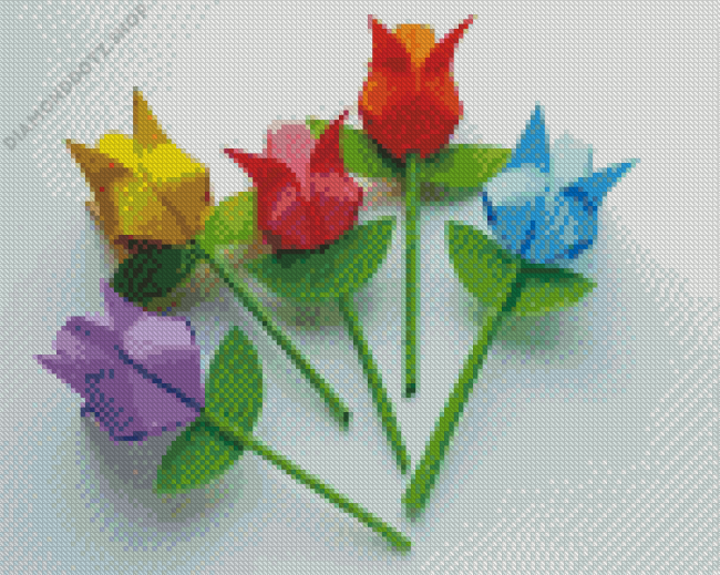 Origami Flowers Diamond Painting