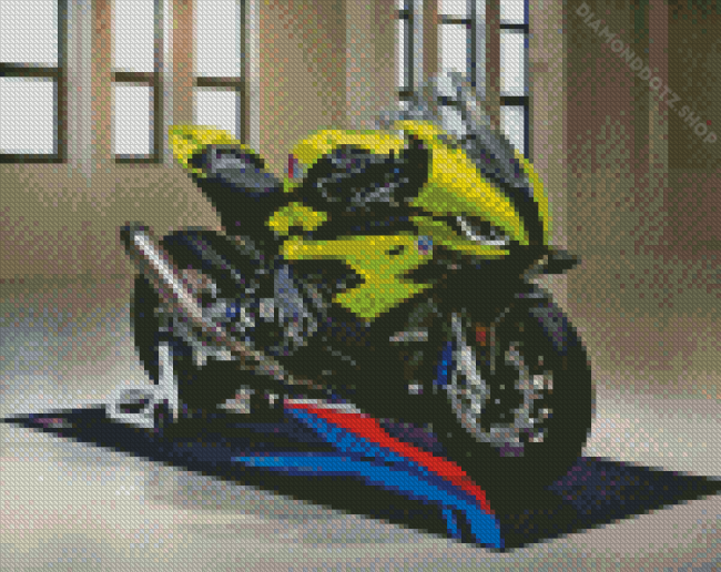 Green Bmw Motorcycle Diamond Painting