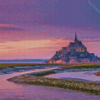 Mont Saint Michel Sunset Diamond Painting