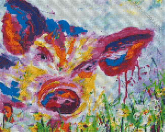 Abstract Pig Diamond Painting