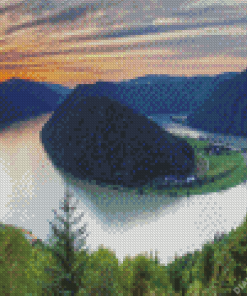 Danube River Landscape Diamond Painting