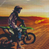 Dirtbike In Desert Diamond Painting