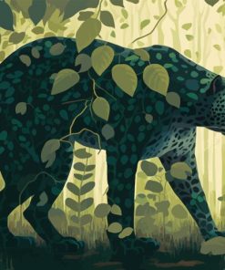 Jaguar And Forest Diamond Painting
