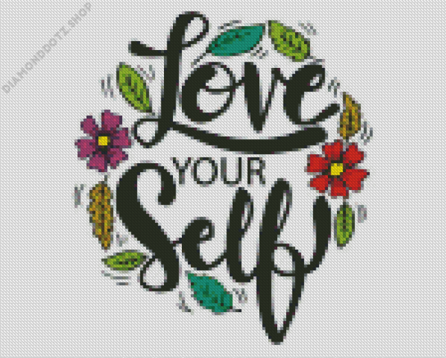Love Yourself Quote Diamond Painting