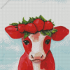 Strawberry Cow Diamond Painting