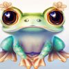 Frog With Flowers Diamond Painting