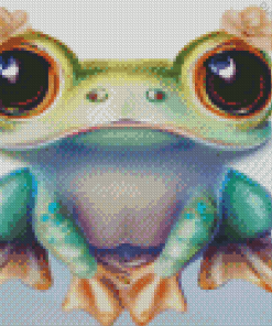 Frog With Flowers Diamond Painting