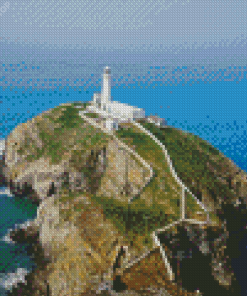 Lighthouse South Stack Diamond Painting