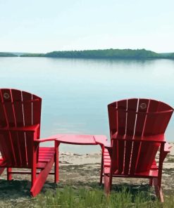 Chairs With Lake Diamond Painting