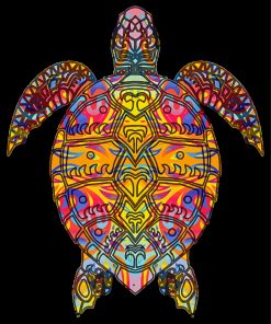 Psychedelic Sea Turtle Diamond Painting