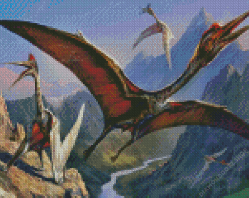 Flying Pterosaurs Diamond Painting