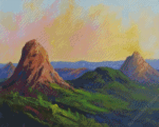 Glass House Mountains Diamond Painting