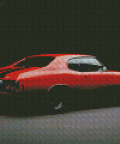 Red 1971 Chevelle Diamond Painting
