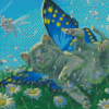 Cat And Fairy Mouse Diamond Painting