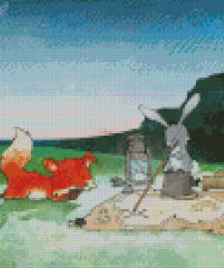 Fox And Rabbit Diamond Painting