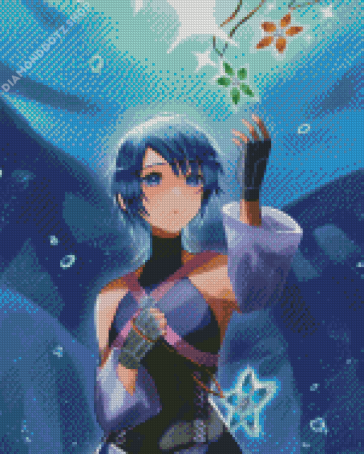 Kingdom Hearts Aqua Diamond Painting