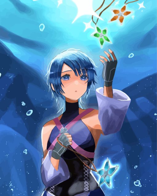 Kingdom Hearts Aqua Diamond Painting