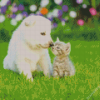 Kitten And Puppy Diamond Painting