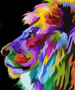 Lion Abstract Diamond Painting