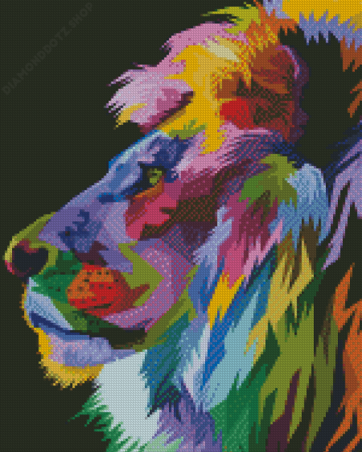 Lion Abstract Diamond Painting